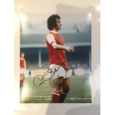 Signed photo of Peter Storey the Arsenal footballer.